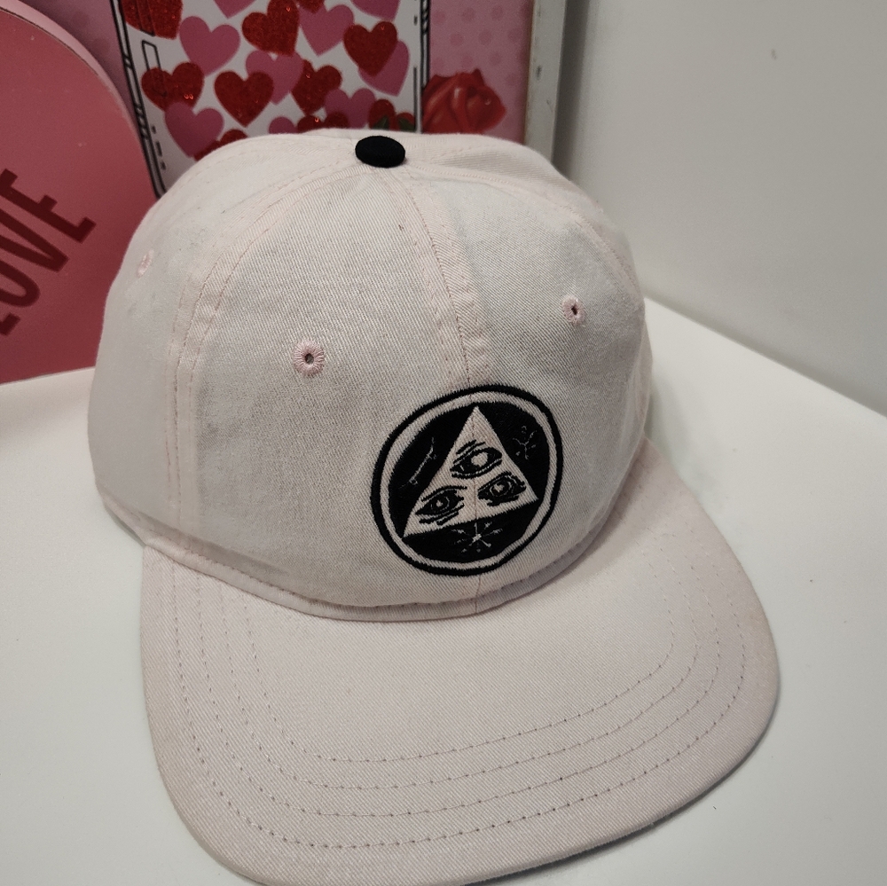 🩷NWT Welcome Skate Talisman Uncon Snap Baby Pink Adjustable Back Ball Cap, OSFM - Picture 3 of 14